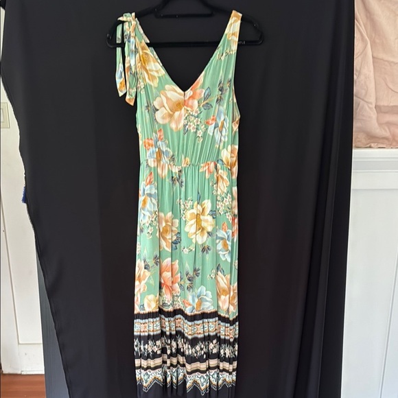 FARM for Anthropology Floral V-Neck Wrap Dress - Large - Picture 7 of 10